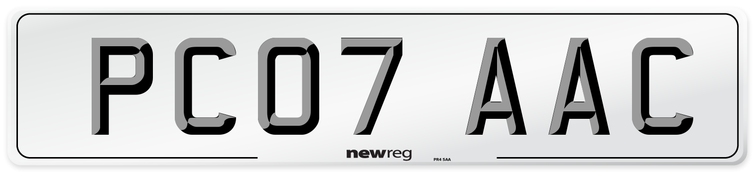 PC07 AAC Number Plate from New Reg